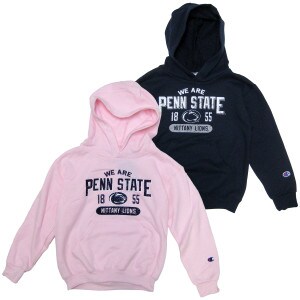 pink and navy youth hooded sweatshirts We Are Penn State Nittany Lions 1855